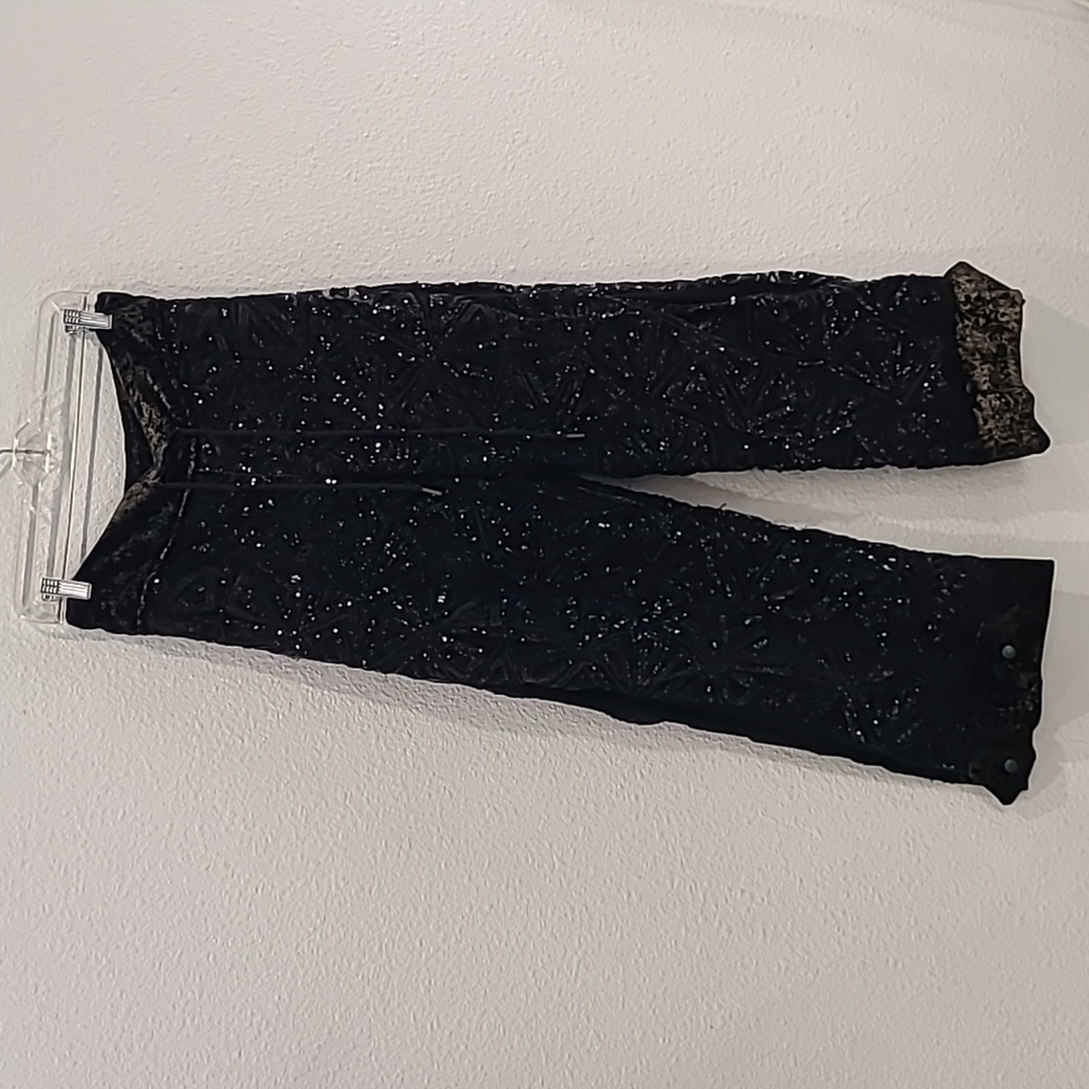 Vintage sequin harem style pants medium black